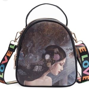 ✨ Mini Backpack with Artistic Girl Print ✨